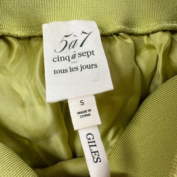 Cinq a Sept Pants Womens Small Green Giles Cupro Jogger Cargo Crop Pull On Tea - Picture 4 of 14